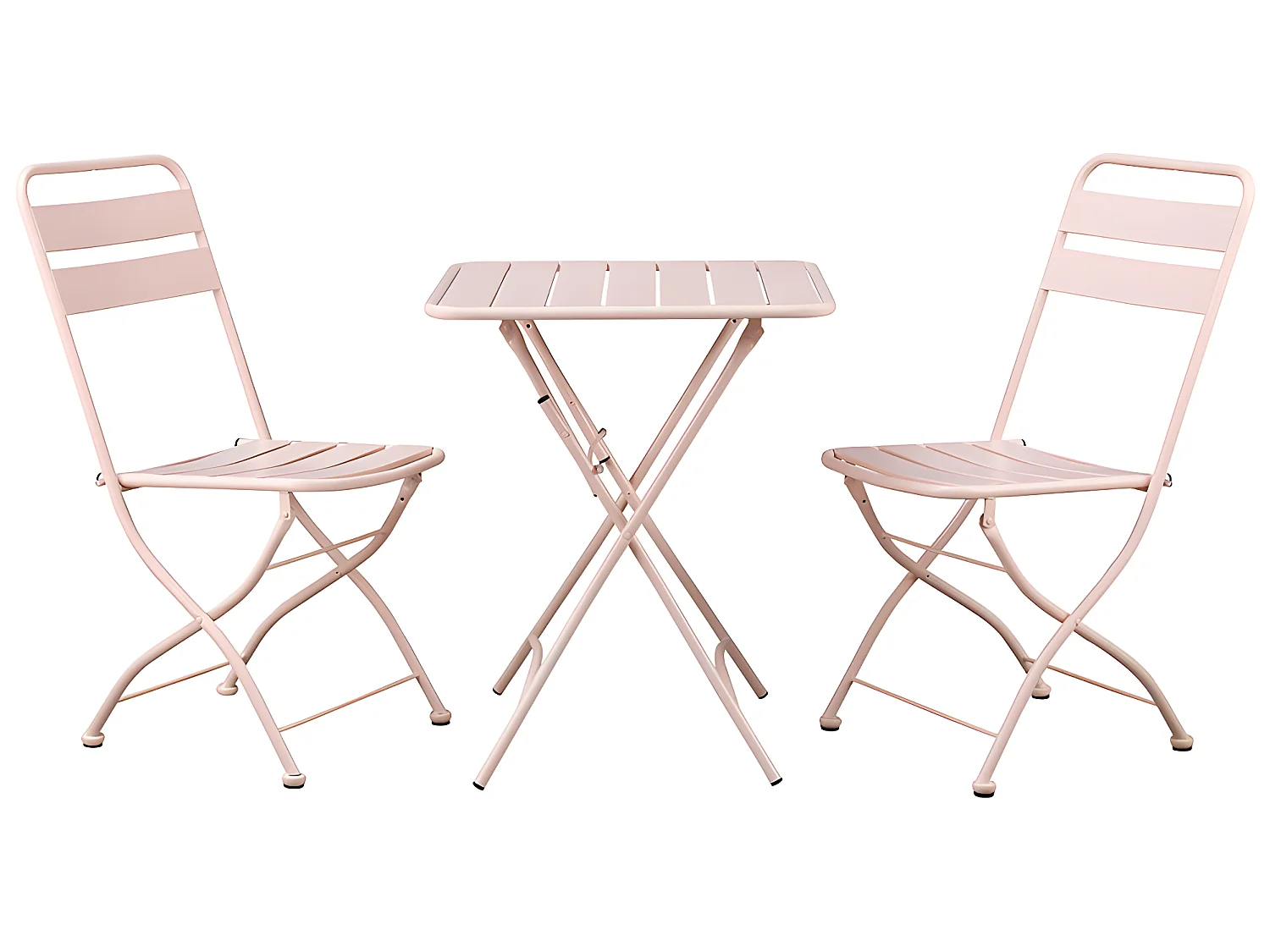Ensemble table et chaises de balcon pliantes Estosa Mia Pink Sauce