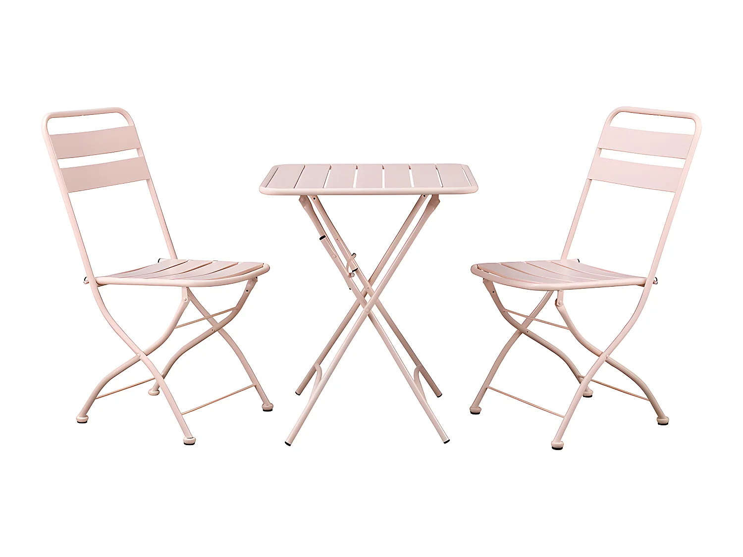 Ensemble table et chaises de balcon pliantes Estosa Mia Pink Sauce