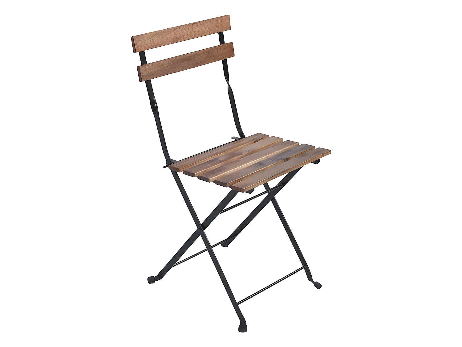 Estosa - Set tavolino e quattro sedie da giardino modello Bistrot nero