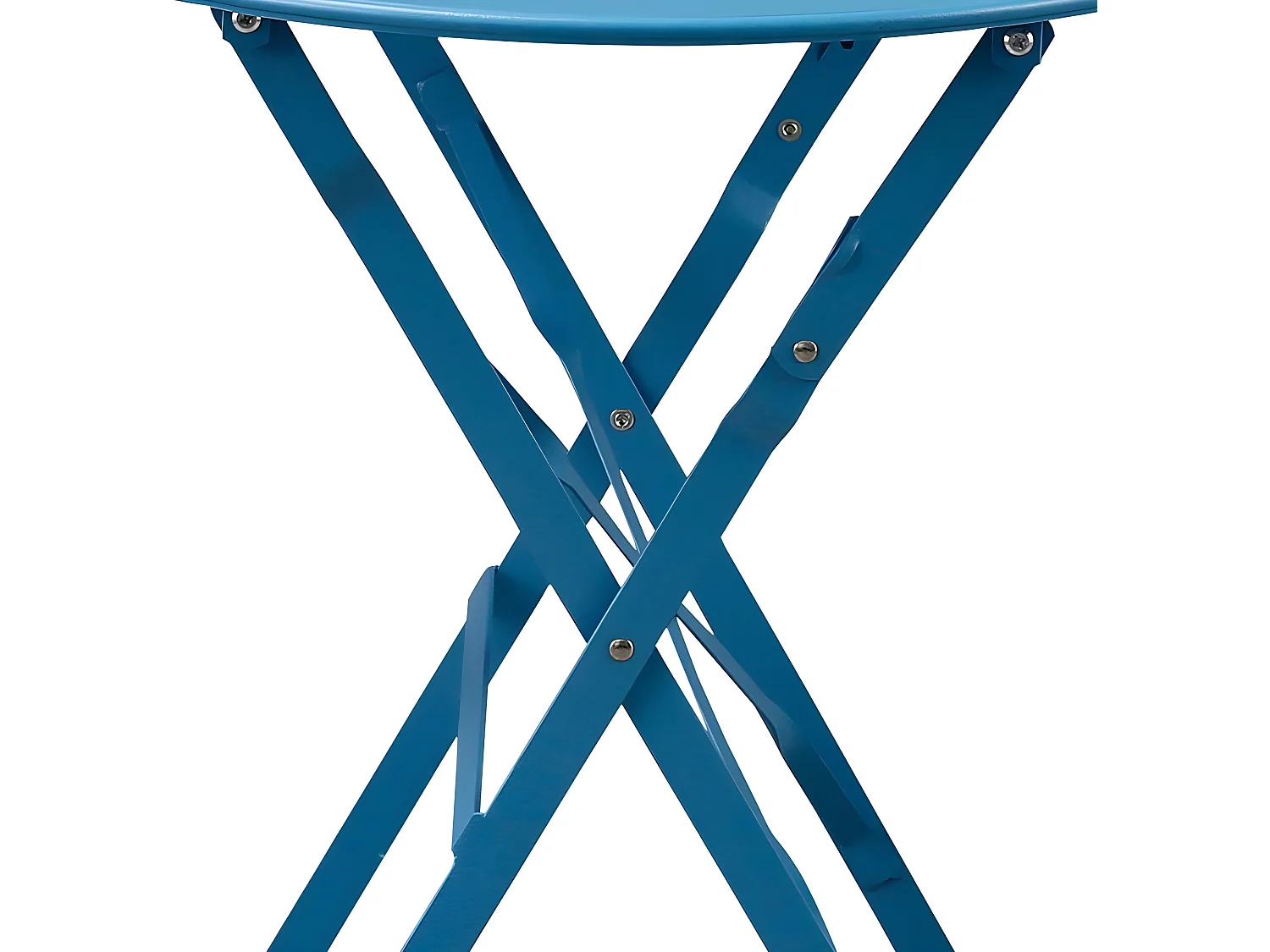 Estosa - Ensemble table et chaises de jardin pliantes bleues Teresa