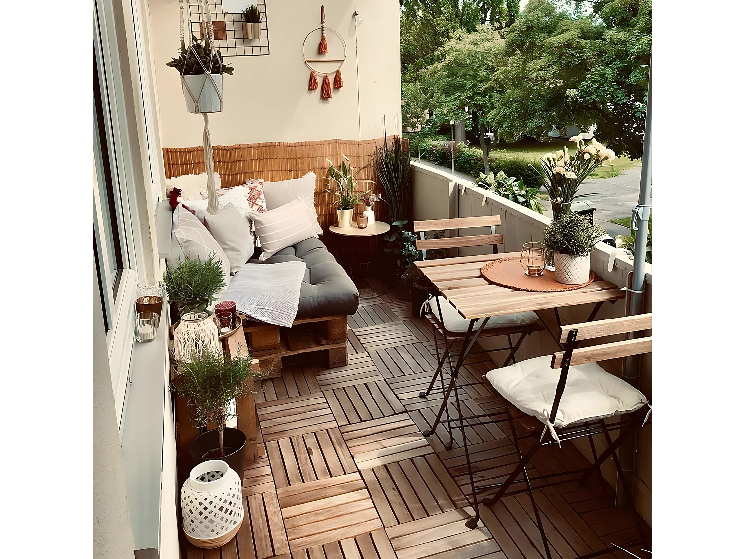 Estosa - Set salontafel en twee tuinstoelen model Bistrot