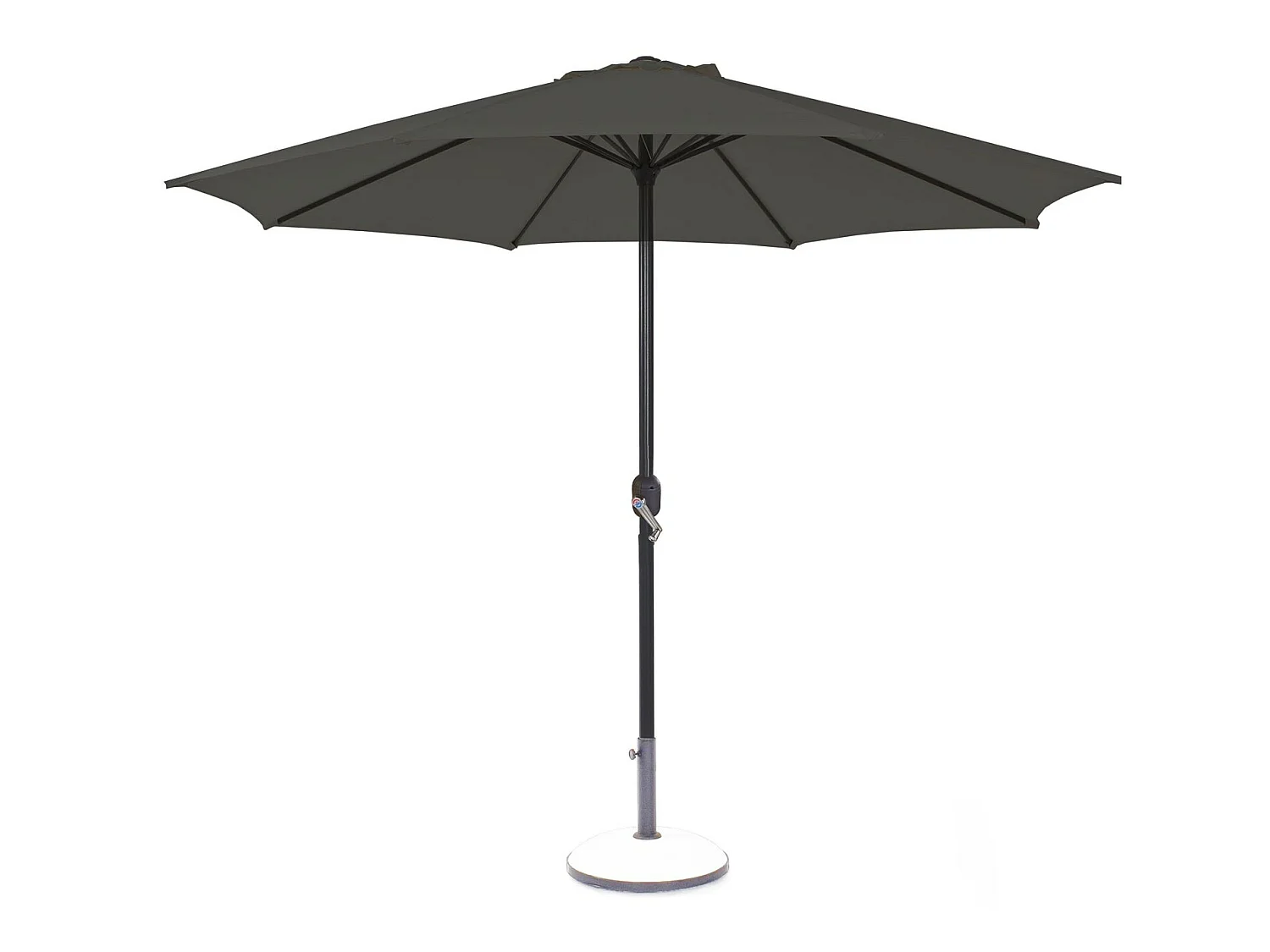 Estosa - Kela parasol met centrale paal en diameter 270 cm Grijs