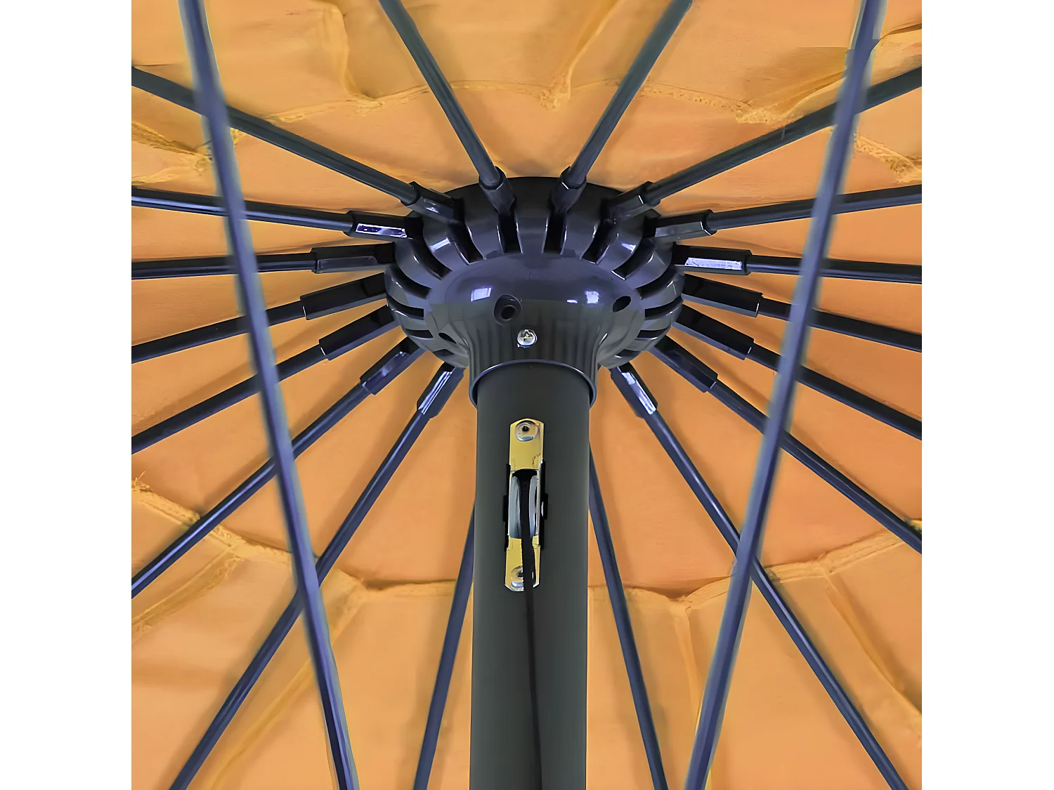 Estosa - Ombrellone da terrazza con palo centrale Atlanta giallo