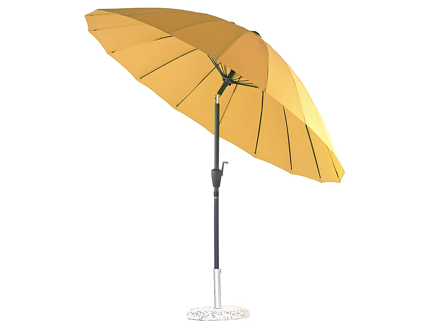 Estosa - Ombrellone da terrazza con palo centrale Atlanta giallo