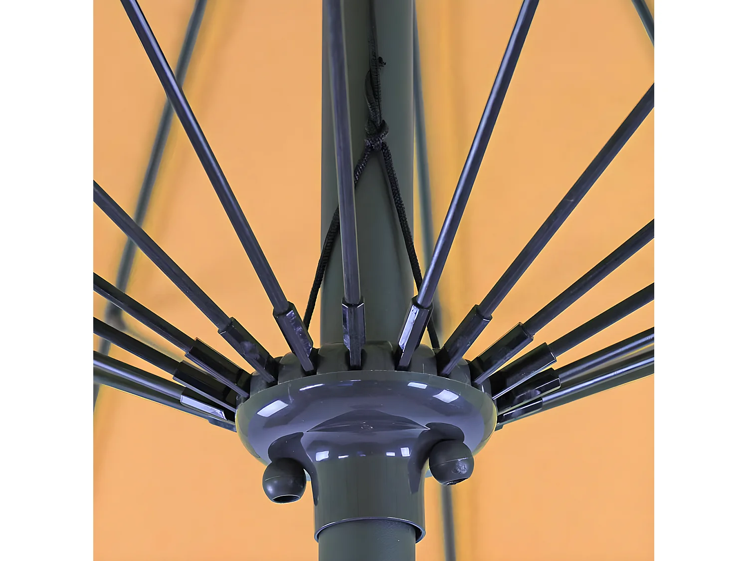 Estosa - Ombrellone da terrazza con palo centrale Atlanta giallo