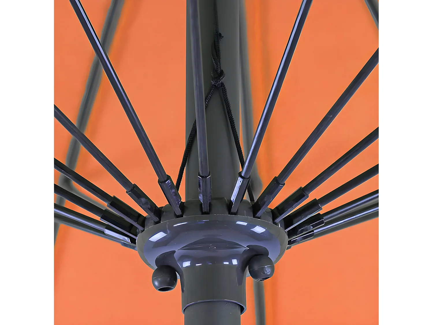 Estosa - Parasol avec mât central Atlanta orange