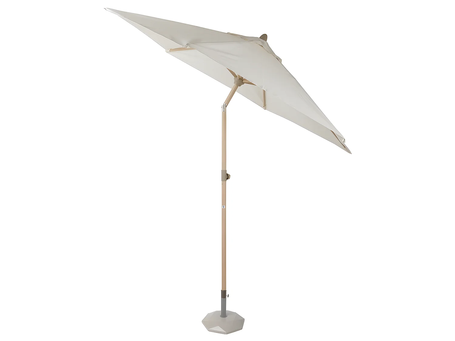 Estosa - Parasol d'extérieur effet bois avec mât central Wood beige 3m