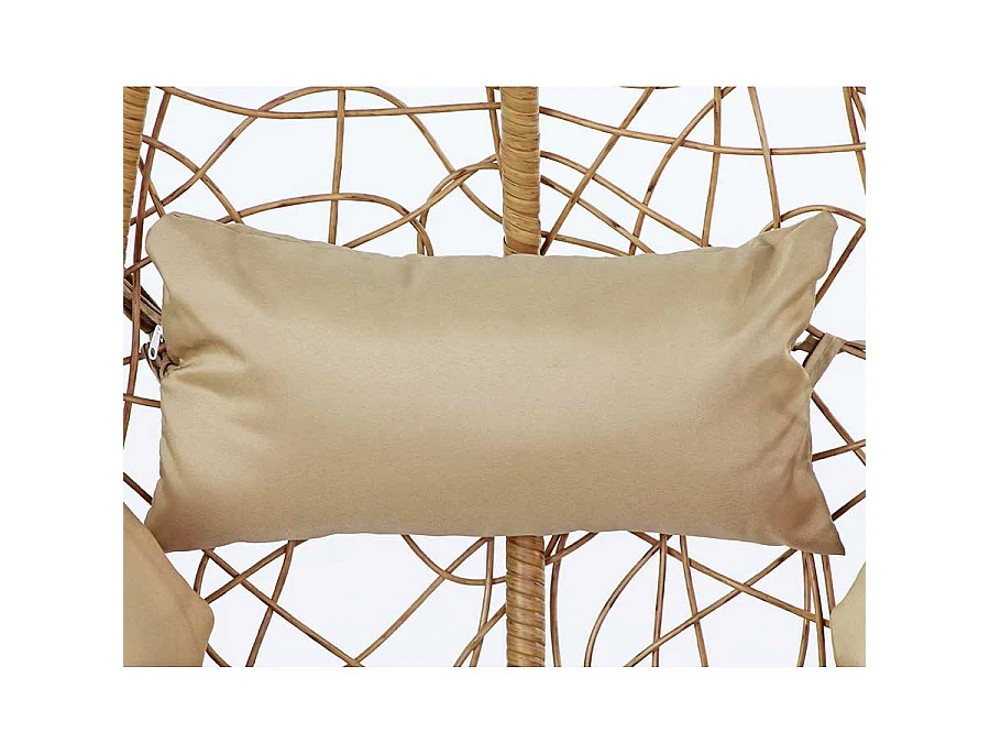 Fauteuil à bascule suspendu de jardin rond avec coussin