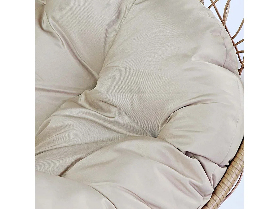 Fauteuil à bascule suspendu de jardin rond avec coussin