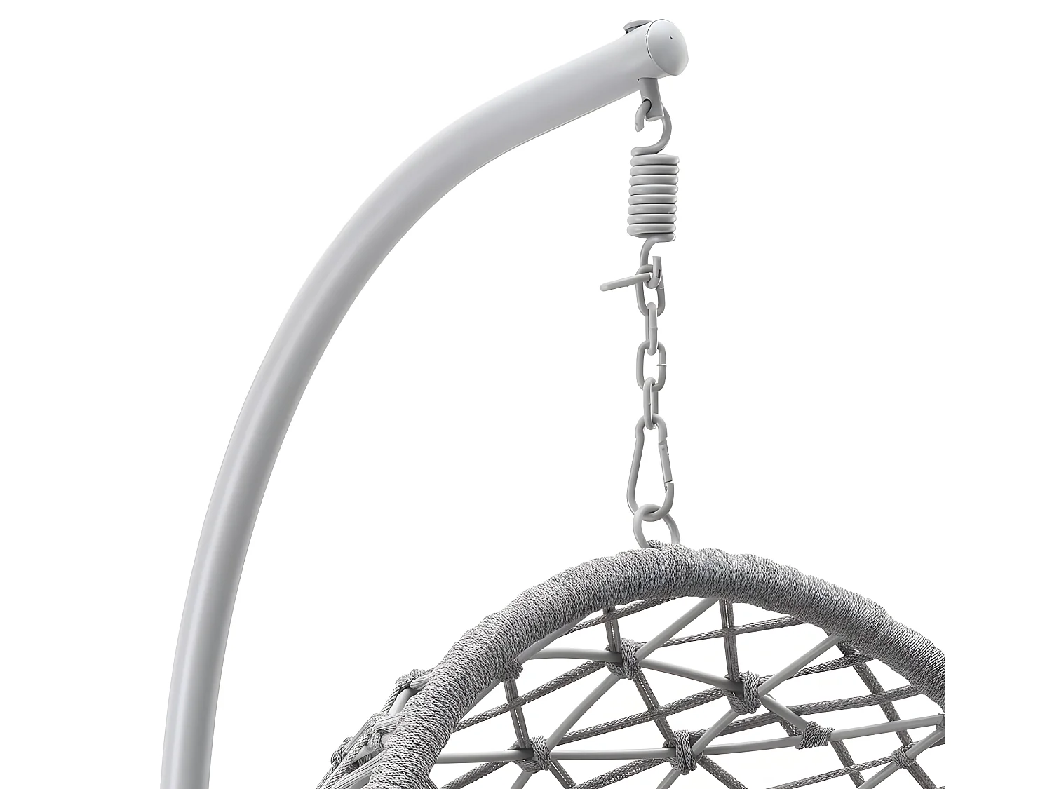 Estosa - Fauteuil de jardin suspendu tissage corde grise