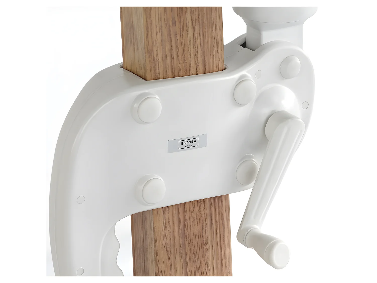 Estosa - Ombrellone da giardino in alluminio effetto legno Roma Wood 3,5 m