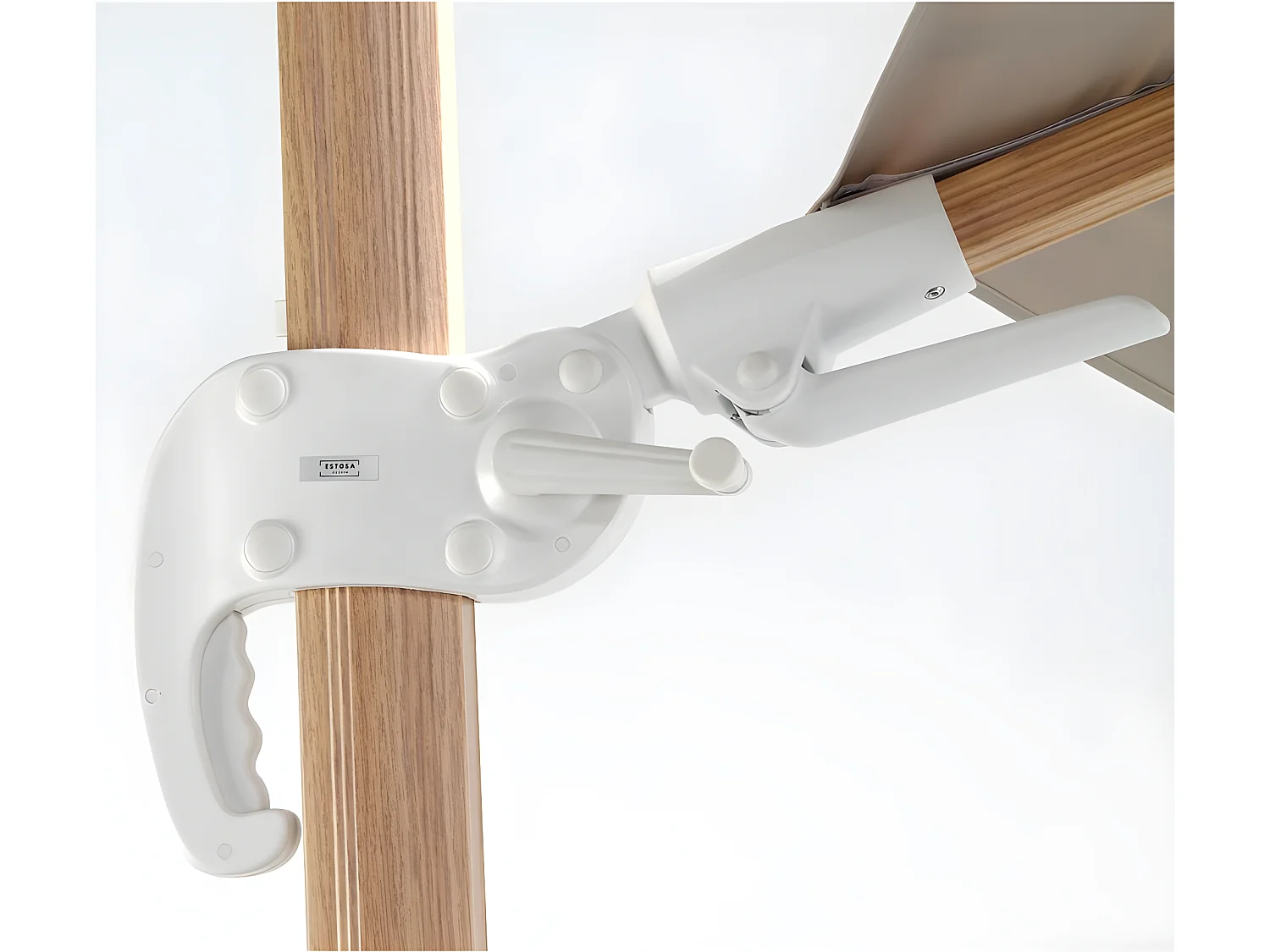 Estosa - Ombrellone da giardino in alluminio effetto legno Roma Wood 3,5 m