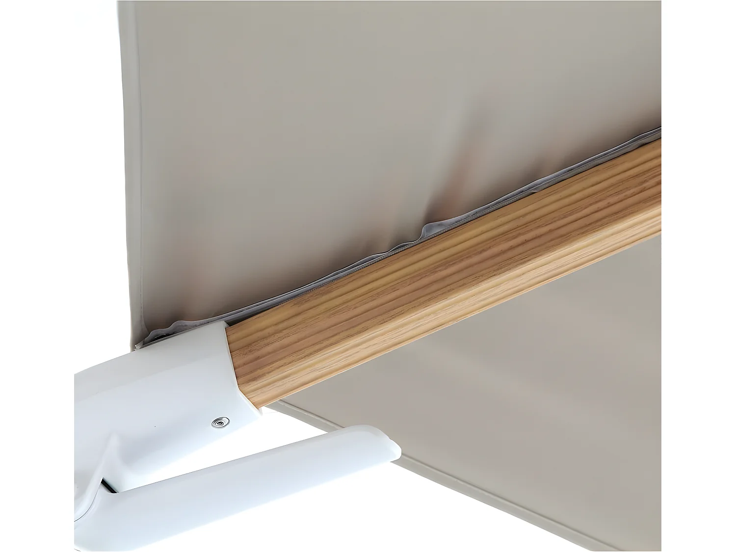 Estosa - Ombrellone da giardino in alluminio effetto legno Roma Wood 3,5 m