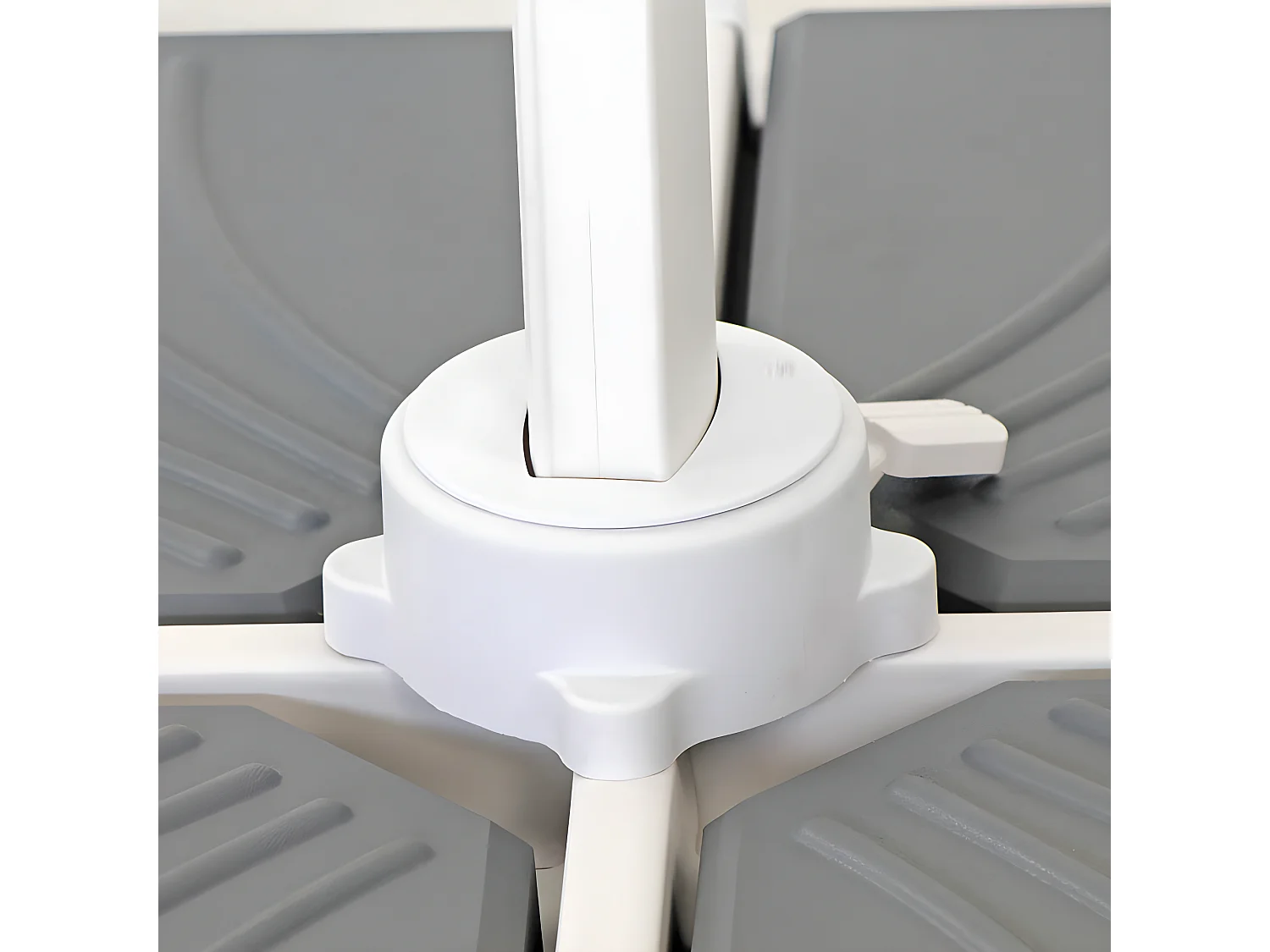 Estosa - Ombrellone da giardino 3x4 braccio laterale bianco Roma