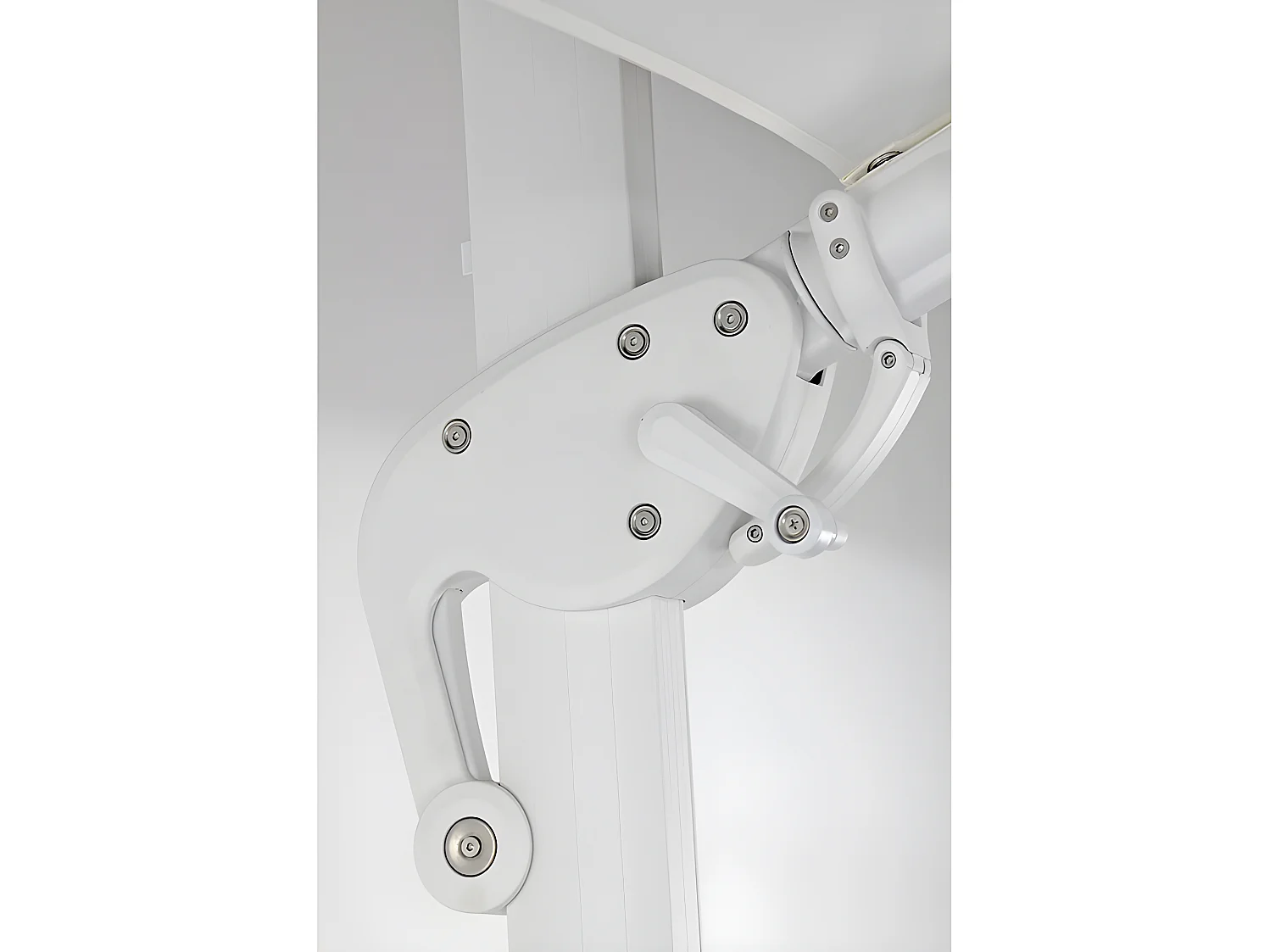 Estosa - Ombrellone da esterno Led 3x3 braccio laterale Roma Light bianco