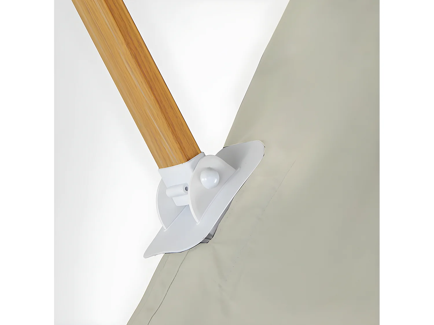 Estosa - Ombrellone giardino 3x4 con braccio laterale Roma Wood beige