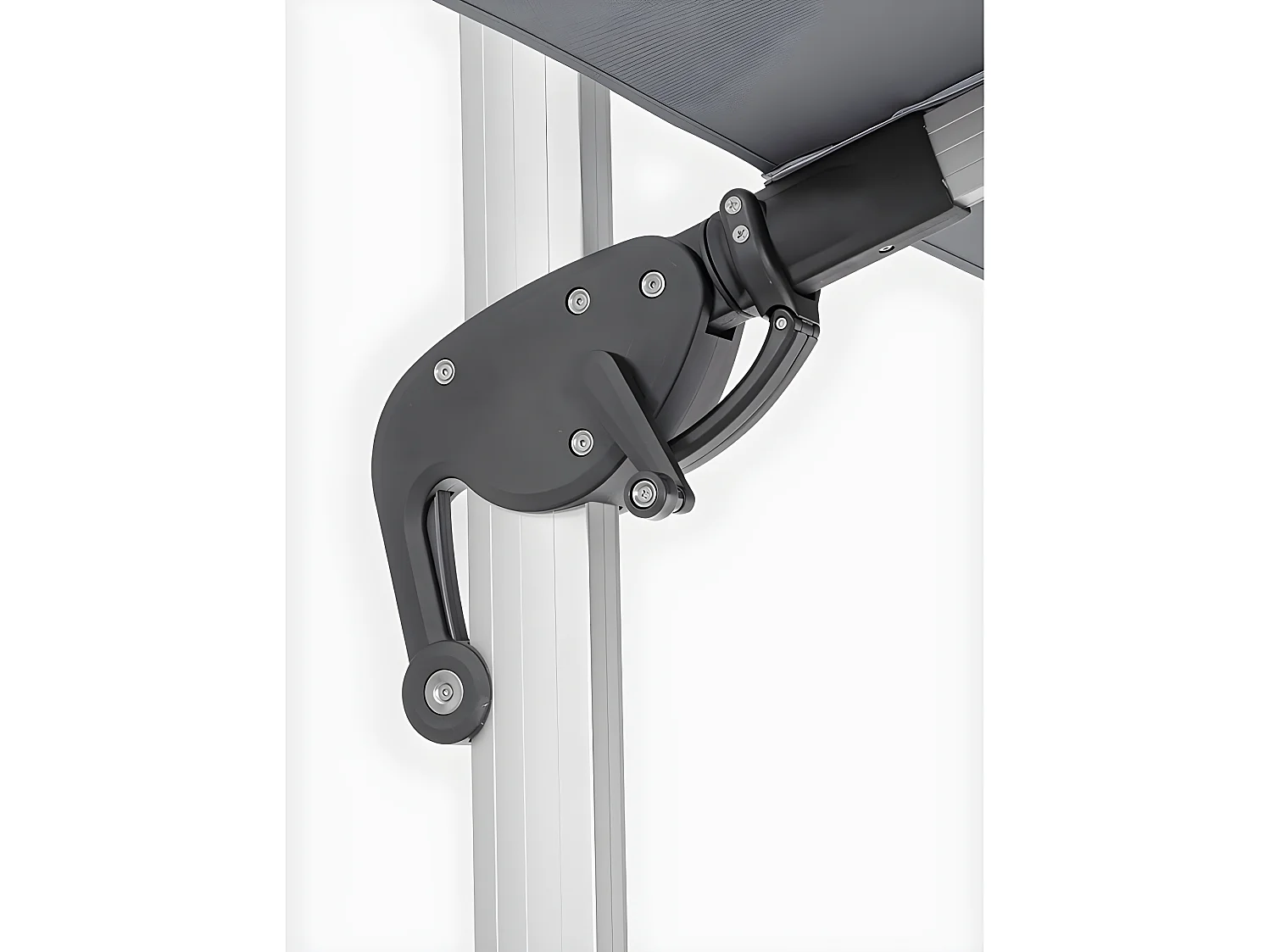 Estosa - Ombrellone da giardino Led 3x3 con braccio laterale Roma Light grigio