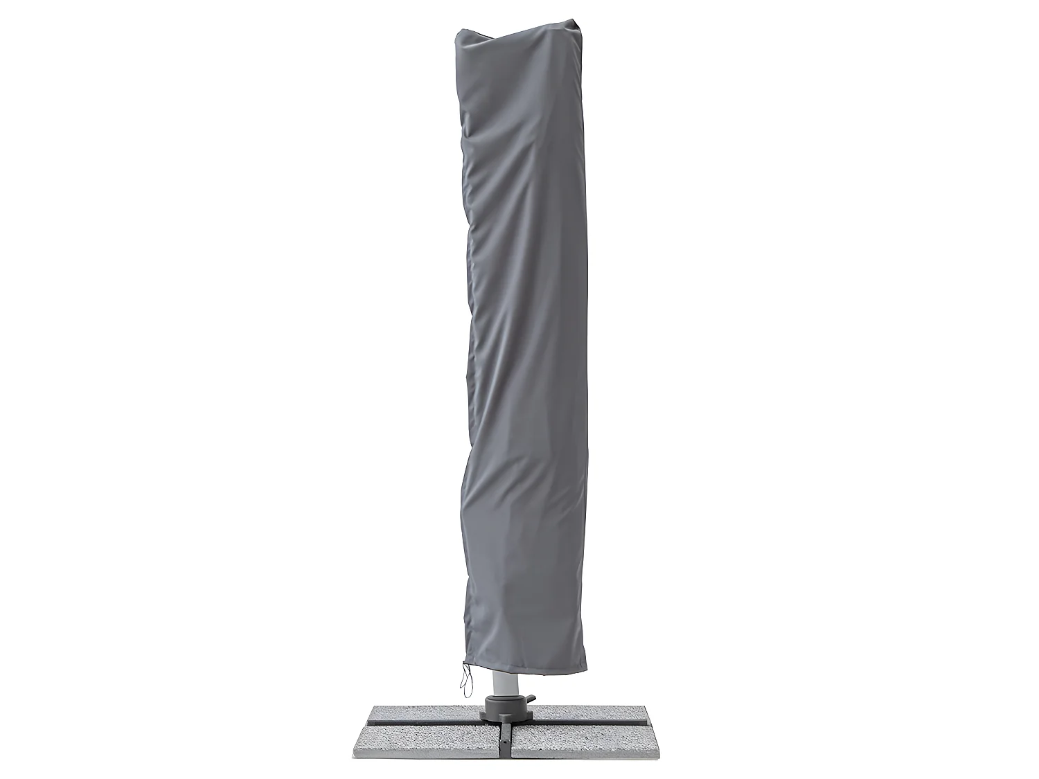 Estosa - Ombrellone da giardino Led 3x3 con braccio laterale Roma Light grigio