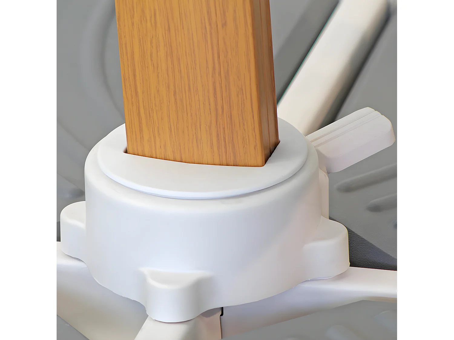 Estosa - Ombrellone da giardino 4x4 braccio laterale Roma Wood beige