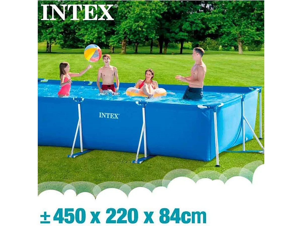 Rechteckiges Aufstellbecken 450x220x84 cm mit Pumpe