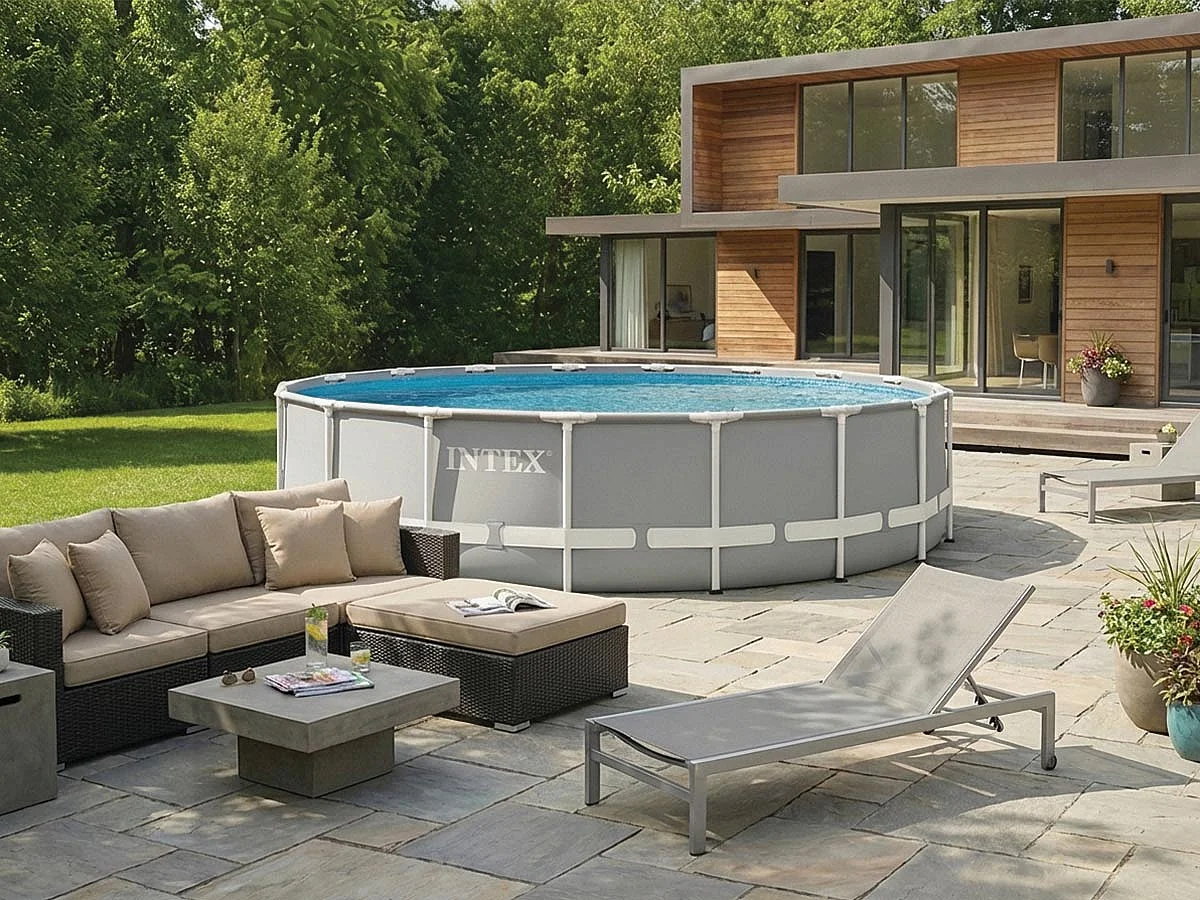 Piscine tubulaire Prism Frame ronde 5,49 x 1,22 m - Intex