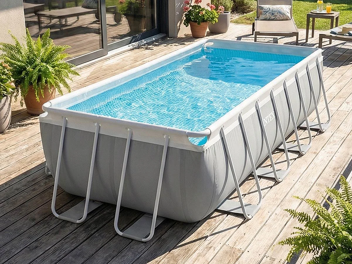 Piscine tubulaire Prism Frame rectangulaire 4,00 x 2,00 x 1,00 m - Intex