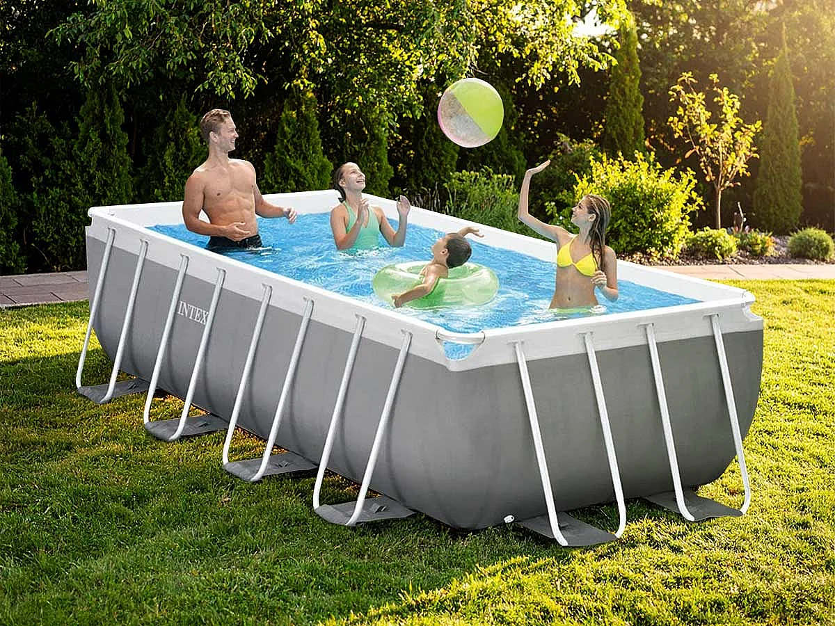 Piscine tubulaire Prism Frame rectangulaire 4,00 x 2,00 x 1,00 m - Intex