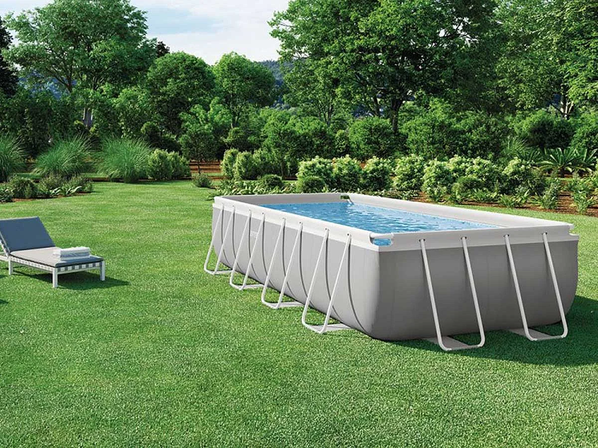 Piscine tubulaire Prism Frame rectangulaire 4,88 x 2,44 x 1,07 m - Intex