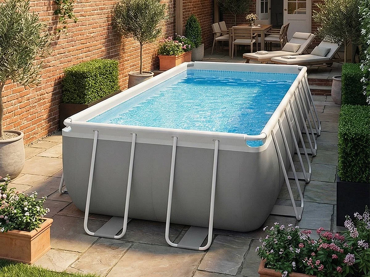 Piscine tubulaire Prism Frame rectangulaire 4,88 x 2,44 x 1,07 m - Intex