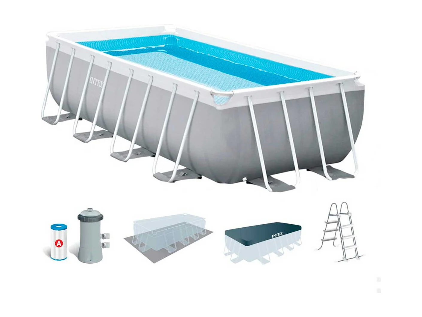 Piscine tubulaire Prism Frame rectangulaire 4,88 x 2,44 x 1,07 m - Intex