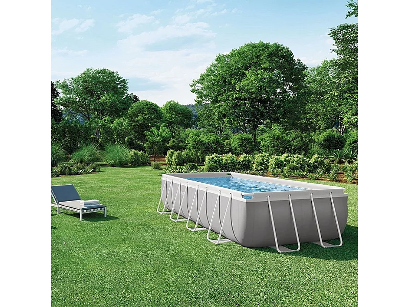 Intex 26792 Prism Metal Frame piscina elevada 488x244x107 cm