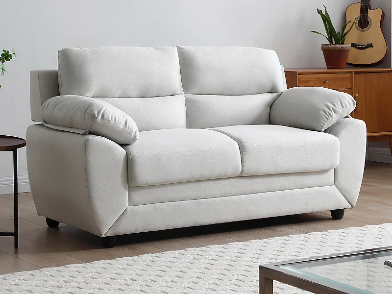 Canapé 2 places en tissu beige MANOA