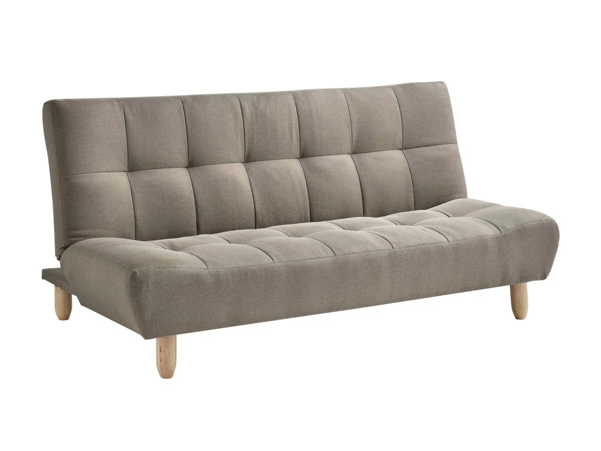 Schlafsofa Klappsofa 3-Sitzer - Stoff - Taupe - ESTEBAN günstig online kaufen