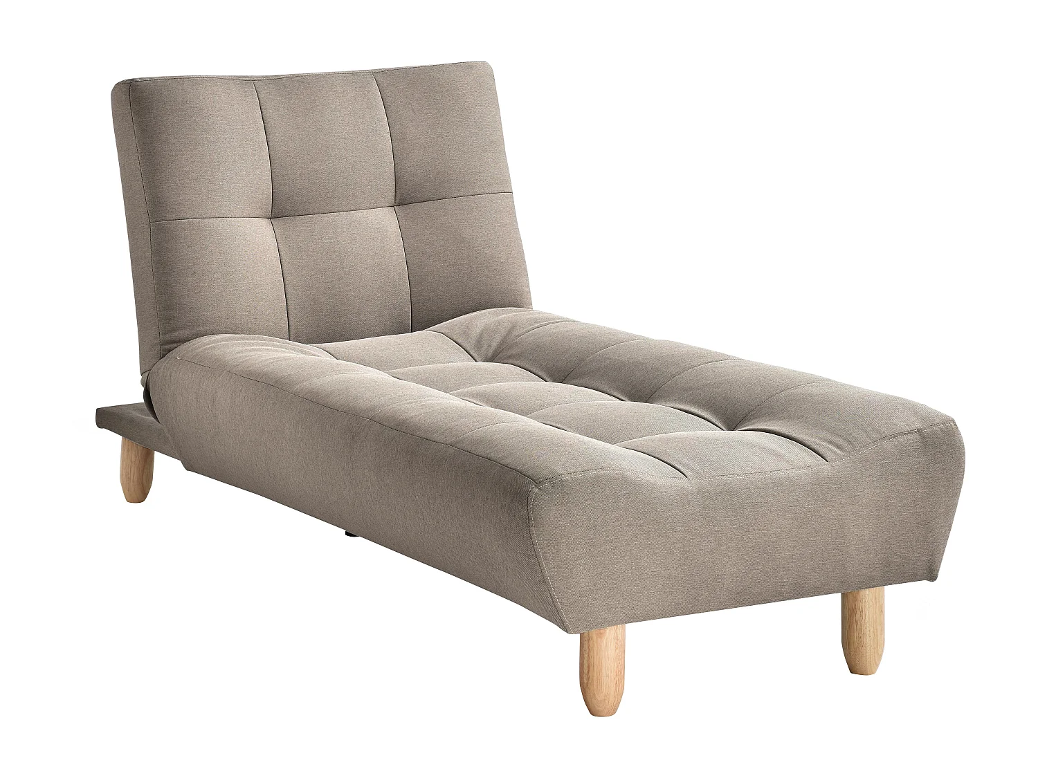 Chaise-longue clic-clac tecido taupe - ESTEBAN