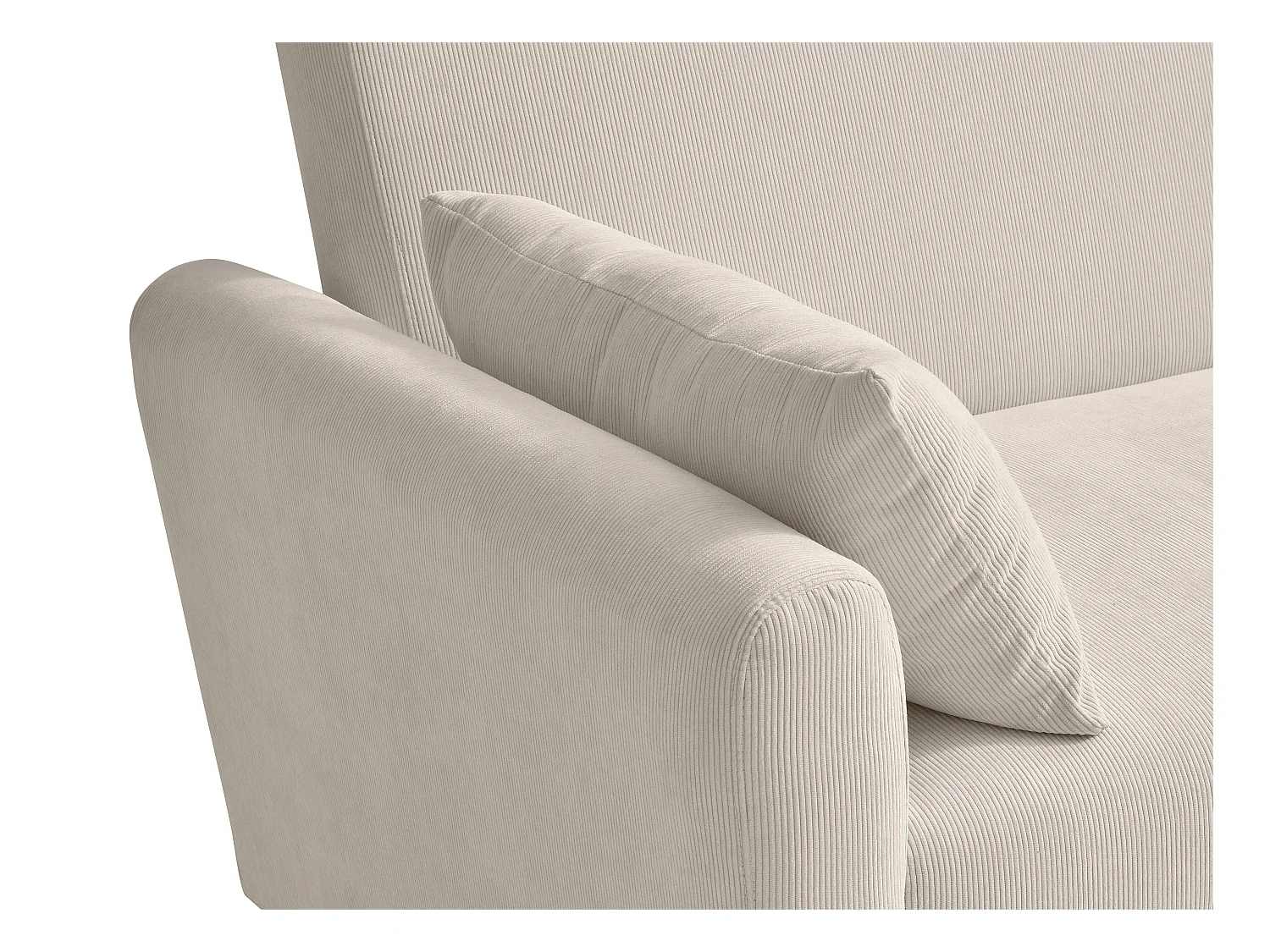 Sofa 2-Sitzer mit Schlaffunktion - Cord - Beige - AYLA