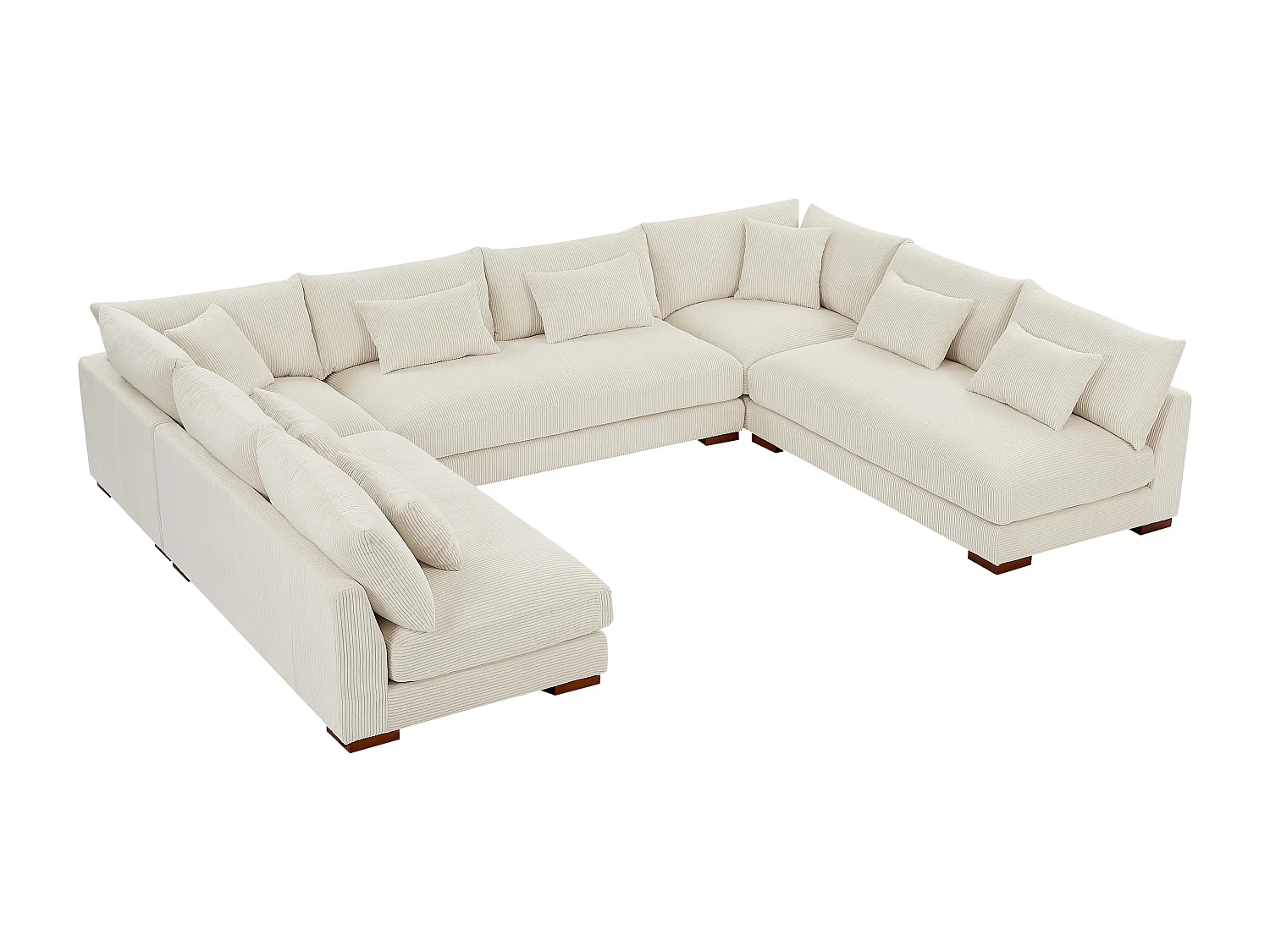 Stor u-formad soffa beige manchester SPERONE