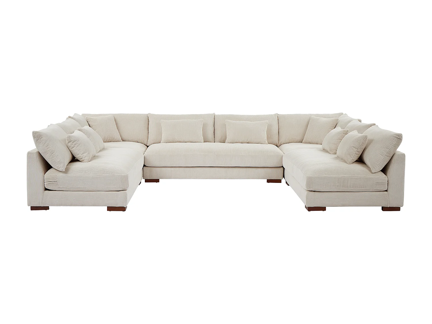 Stor u-formad soffa beige manchester SPERONE