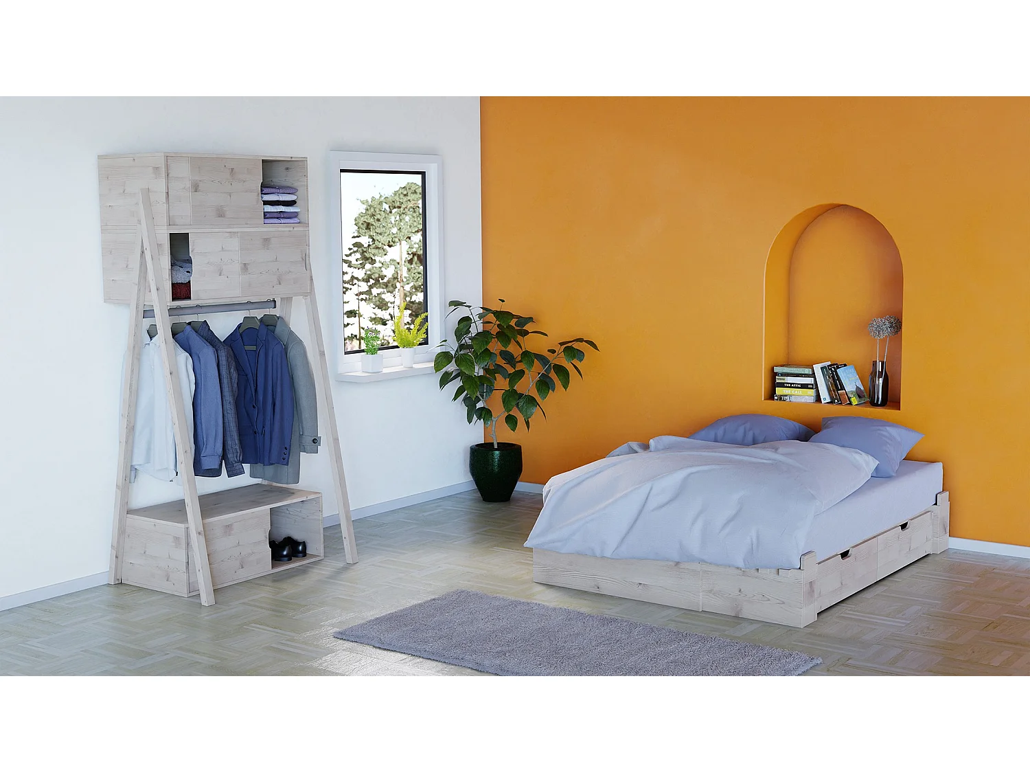 Lit Everlasting 140 avec 2 tiroirs