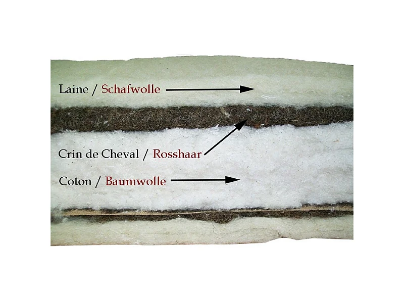 Matelas Futon avec laine et crin de cheval