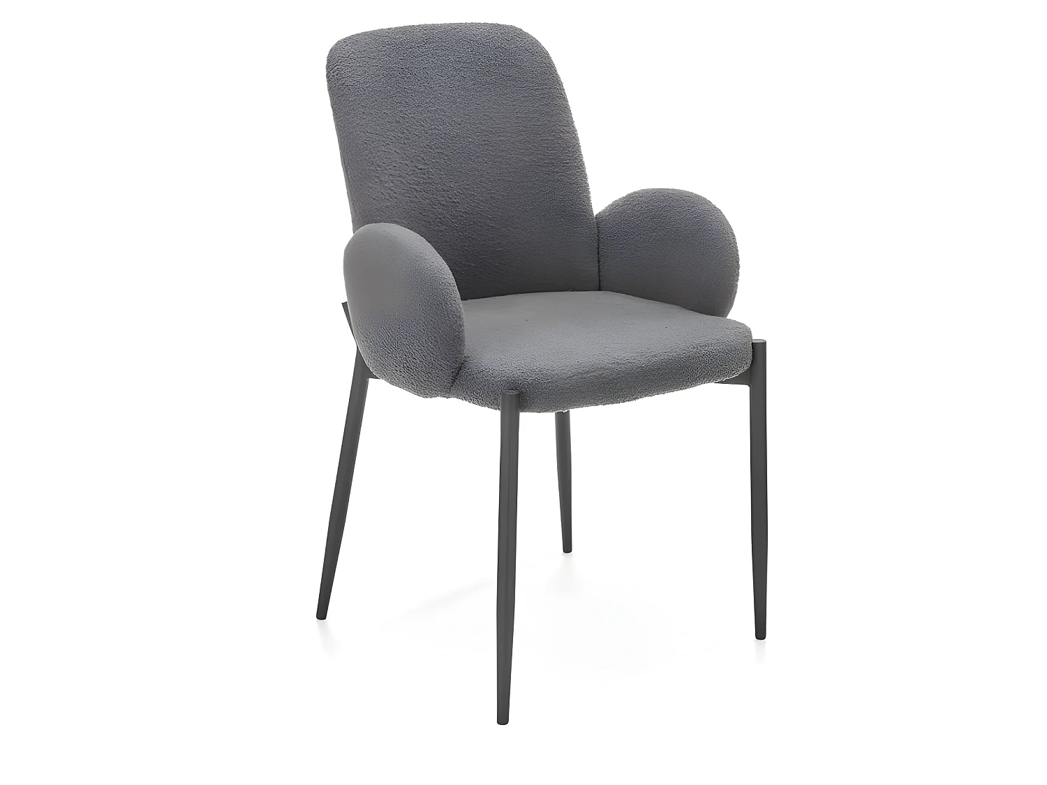 Chaise en tissu bouclé 58 x 58 x 89 cm - Gris