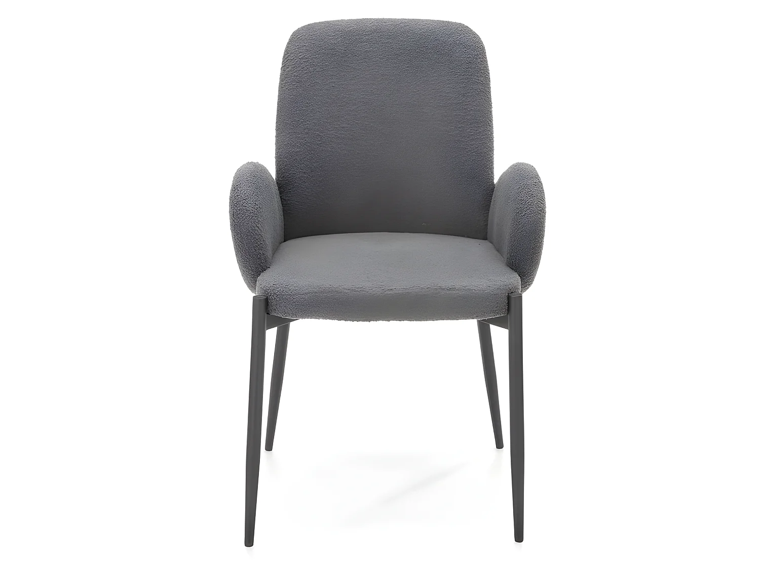 Chaise en tissu bouclé 58 x 58 x 89 cm - Gris