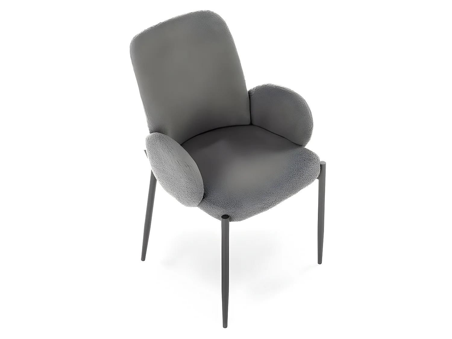 Chaise en tissu bouclé 58 x 58 x 89 cm - Gris