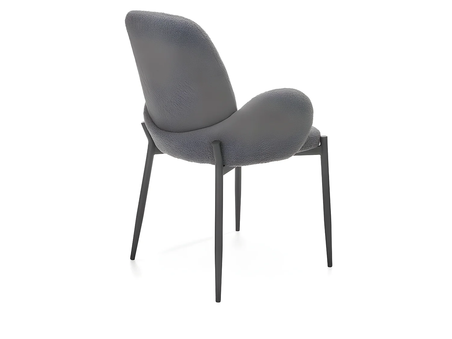 Chaise en tissu bouclé 58 x 58 x 89 cm - Gris