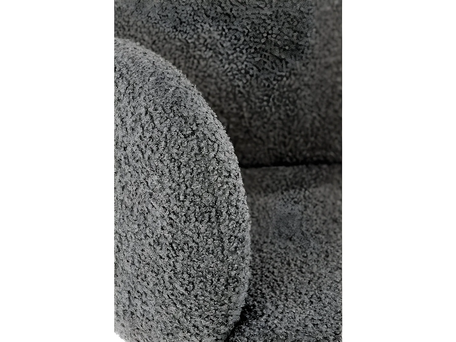 Chaise en tissu bouclé 58 x 58 x 89 cm - Gris