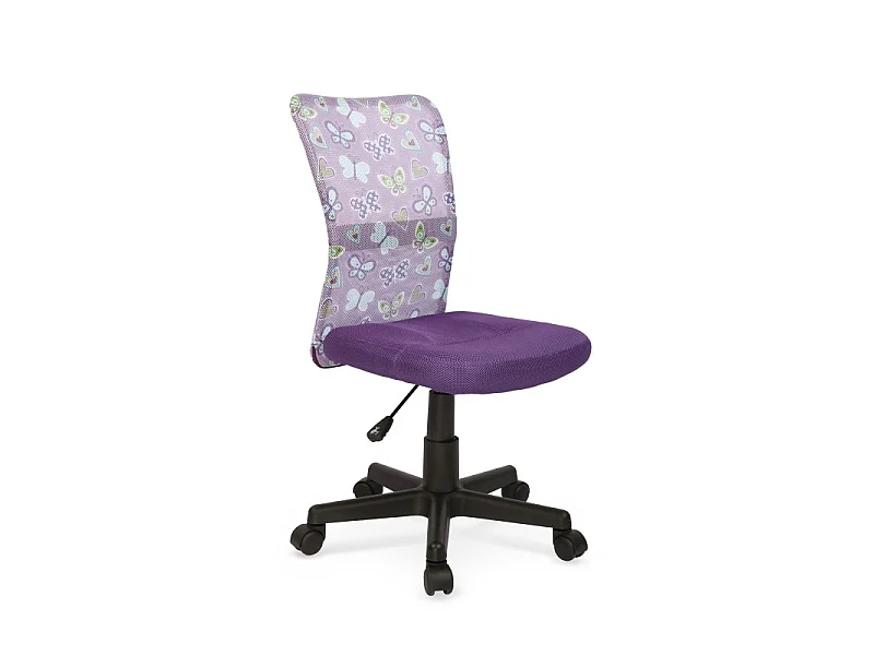 Chaise de bureau enfant en tissu et maille - Violet