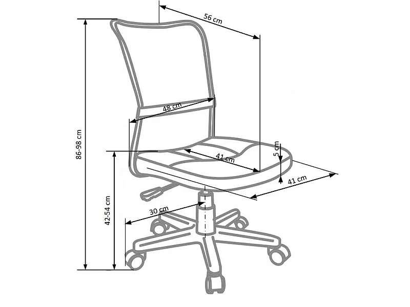 Chaise de bureau enfant en tissu et maille - Violet