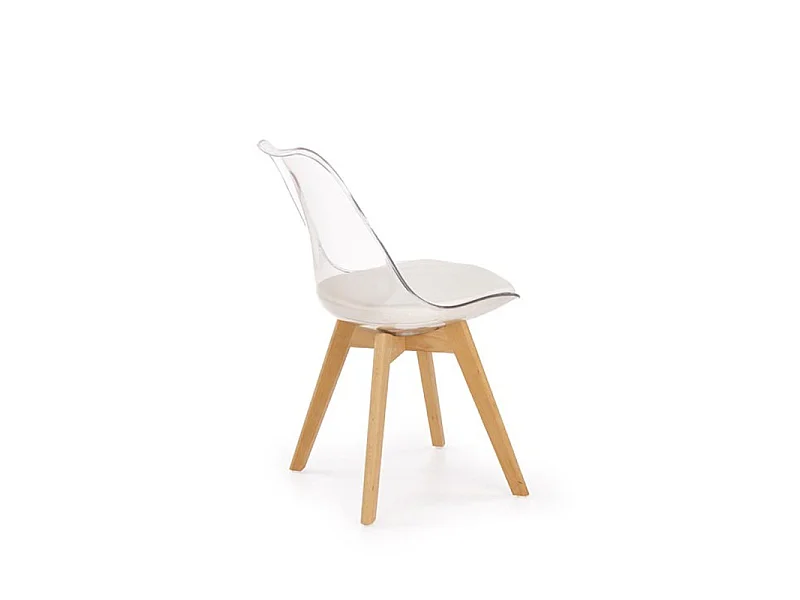 Lot de 2 chaises design - Hêtre/Transparent