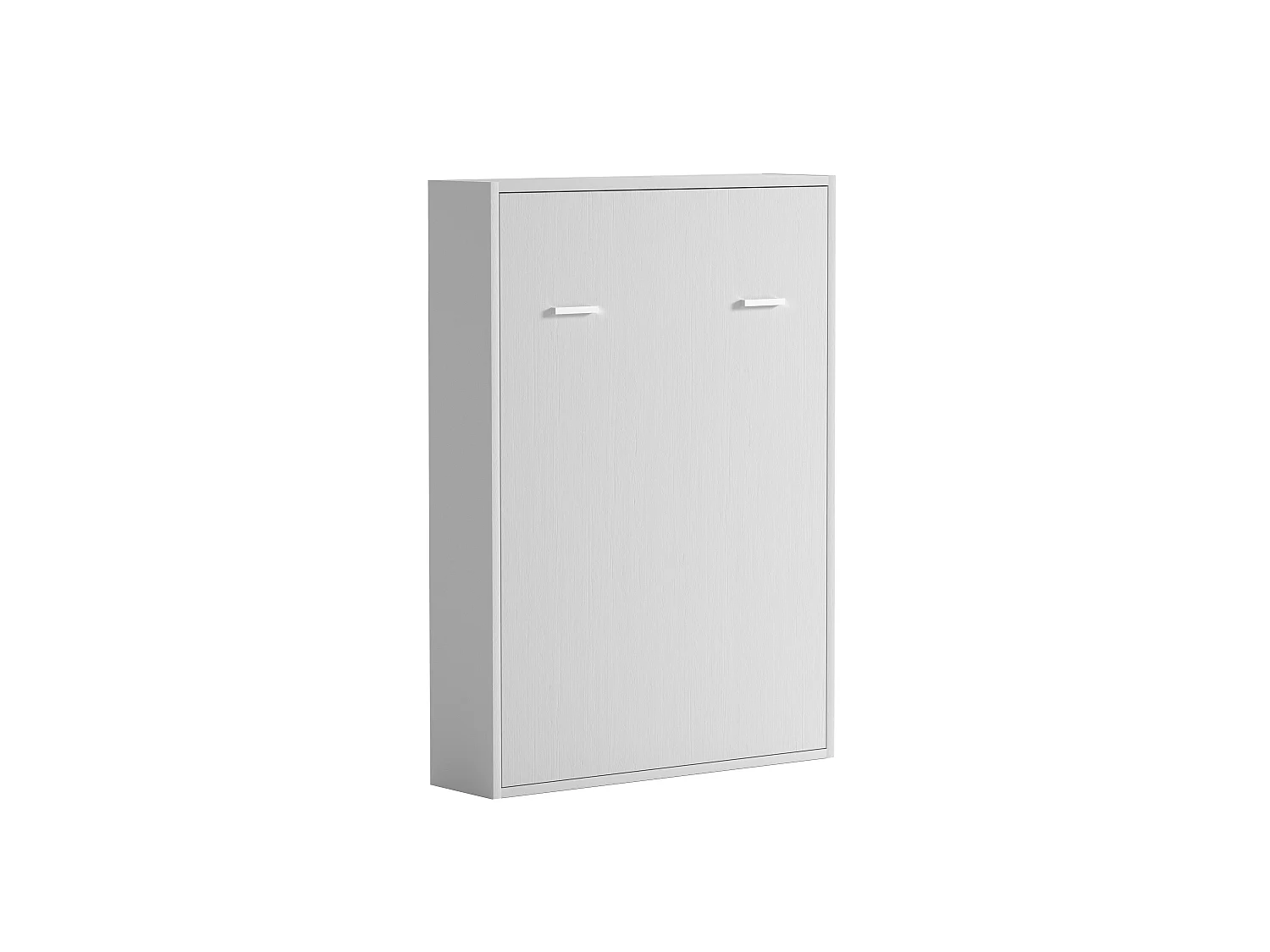 Lit escamotable 140 x 200 cm - Ouverture verticale manuelle - Blanc + matelas - MALINA II
