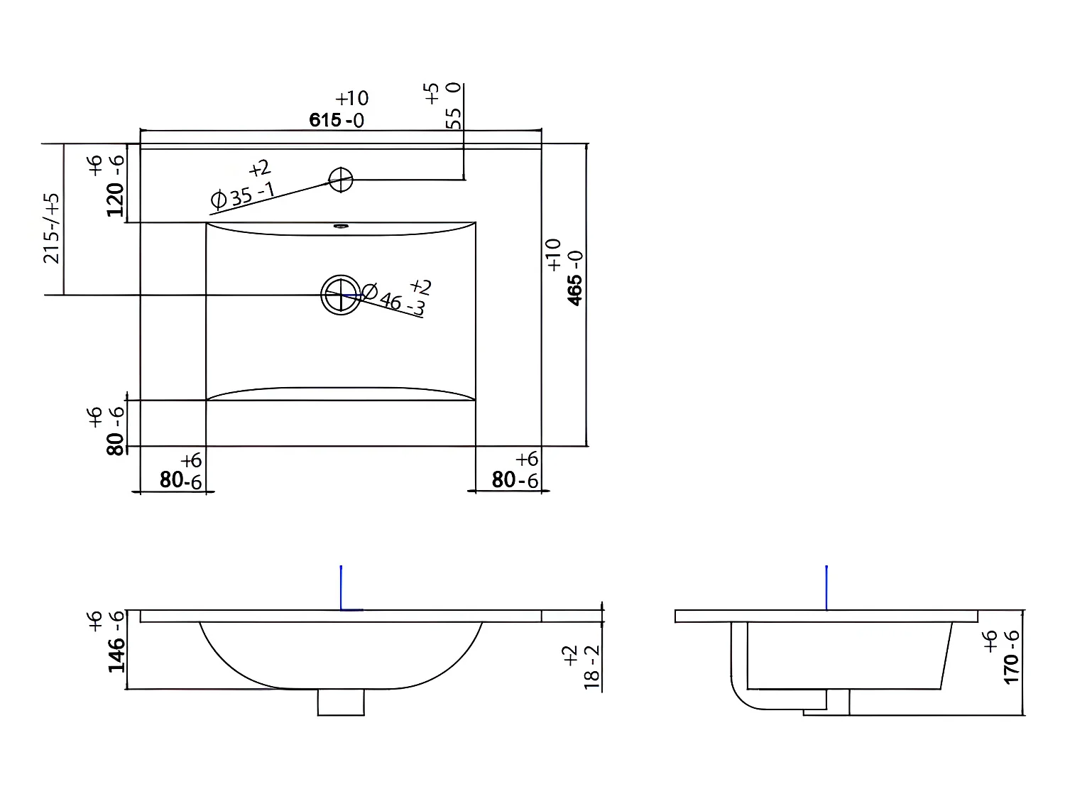 Móvel de casa de banho suspenso com lavatório simples e coluna de armazenamento cor clara natural 60 cm - KAYLA