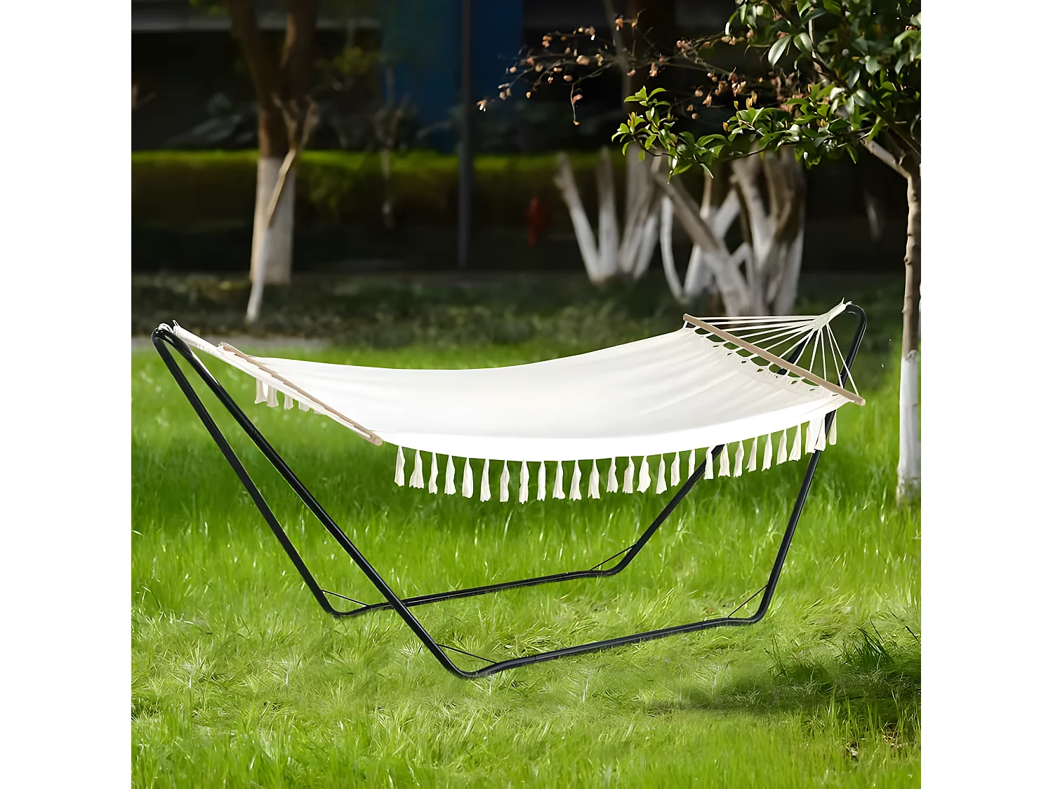 Estosa - Hamac de jardin avec support en acier Dallas